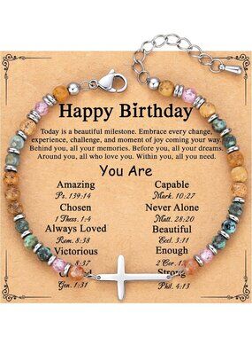 Christian Cross Bracelet for Women - Perfect Gift for Teens, Kids & Sisters
